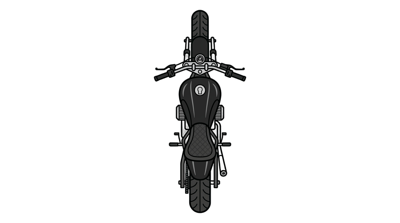 motorcycle icon top view png PNG transparent background