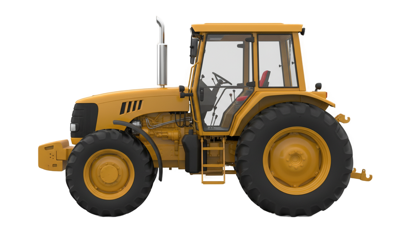 yellow tractor png PNG transparent background