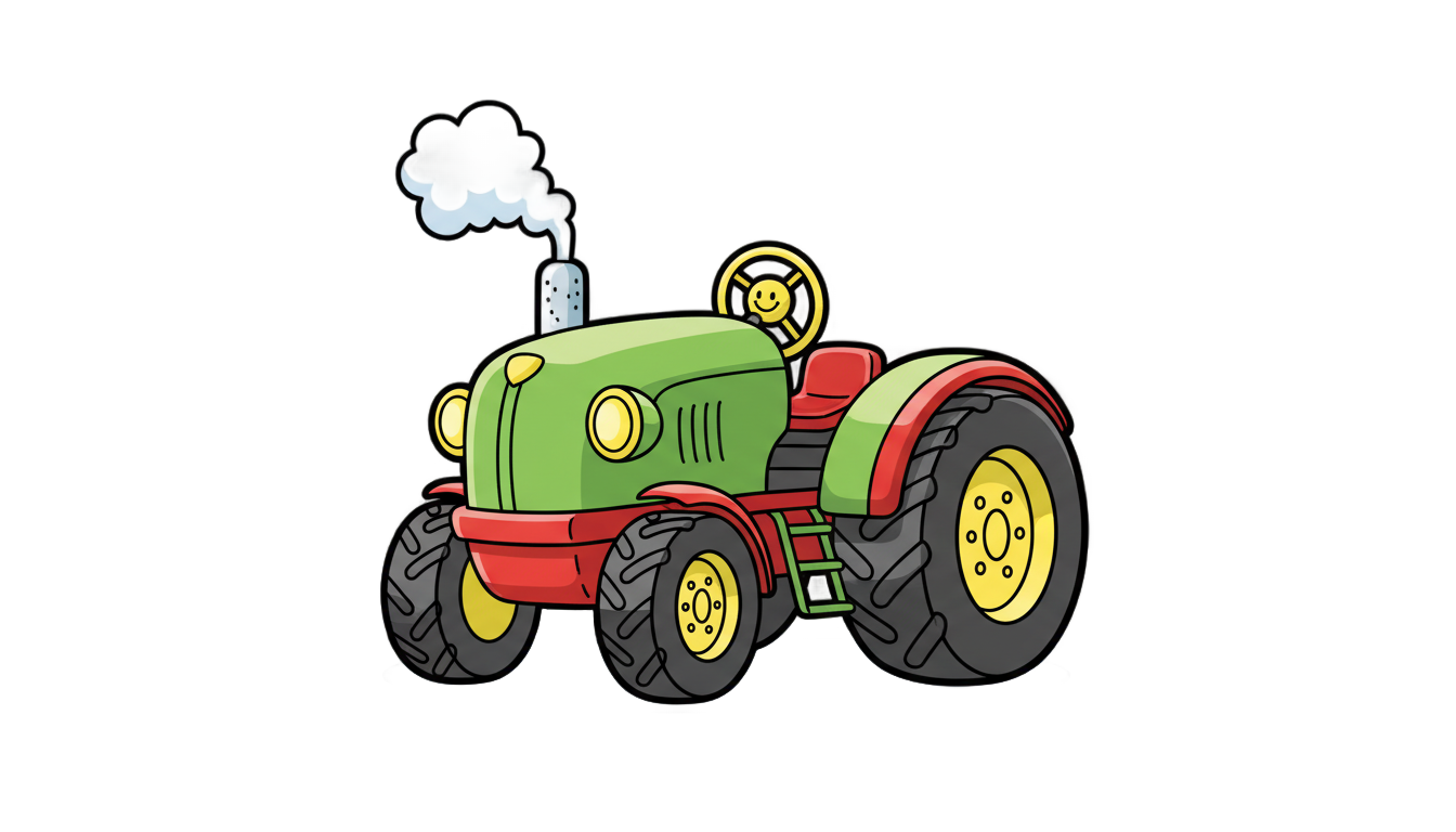 tractor de la granja de zenon png PNG transparent background