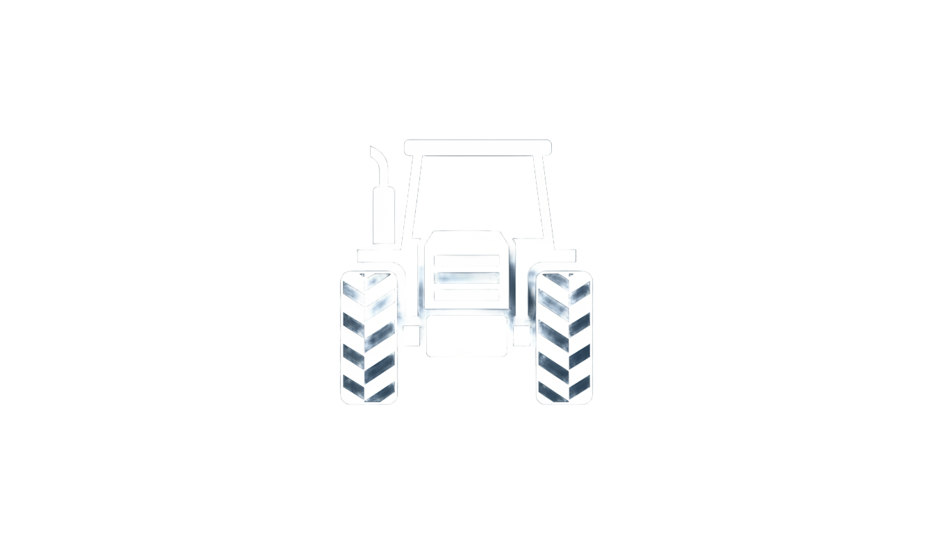 white tractor logo png PNG transparent background