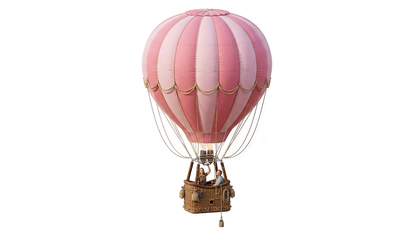 pink hot air balloon clipart png PNG transparent background
