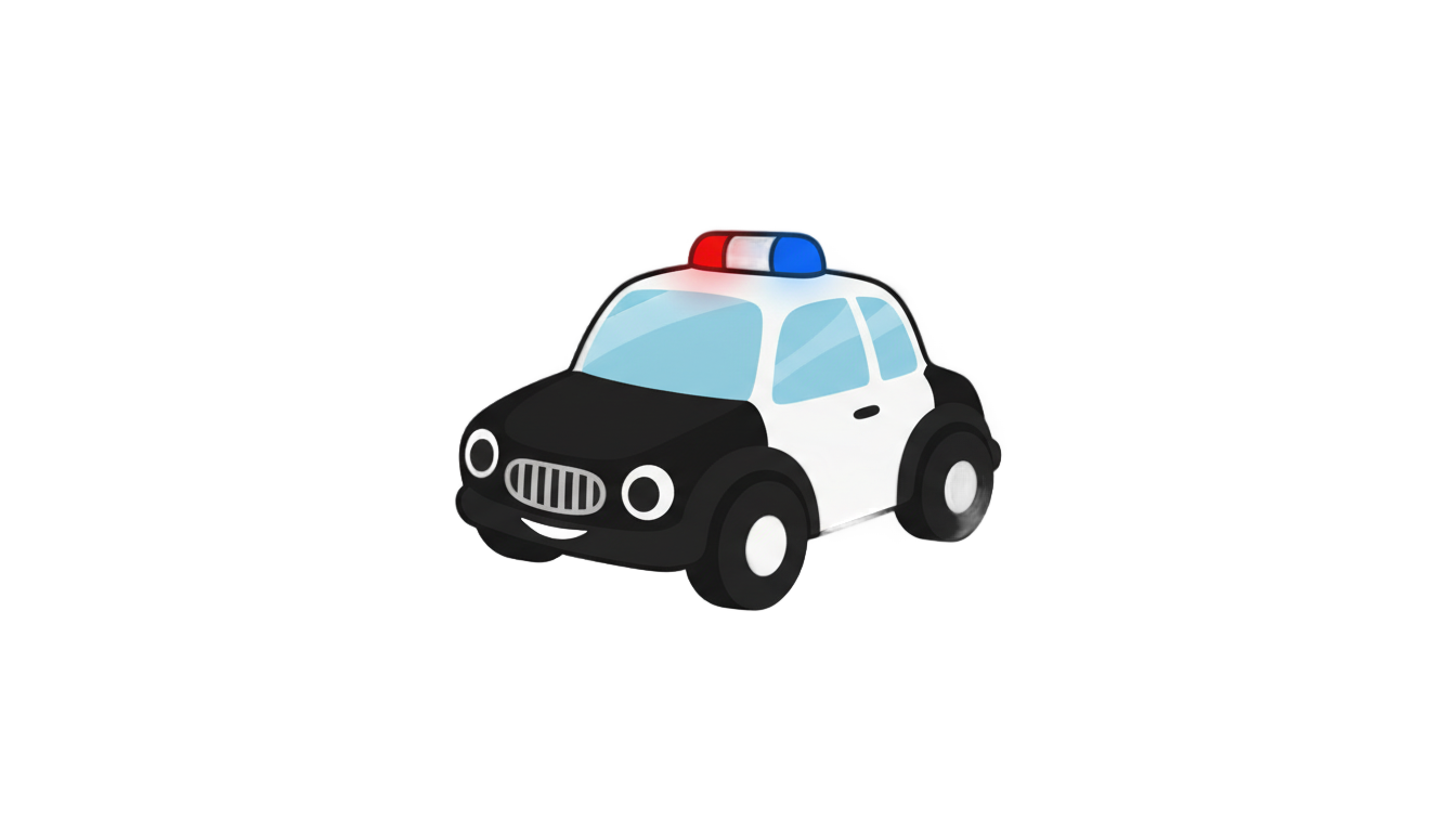police car emoji png PNG transparent background