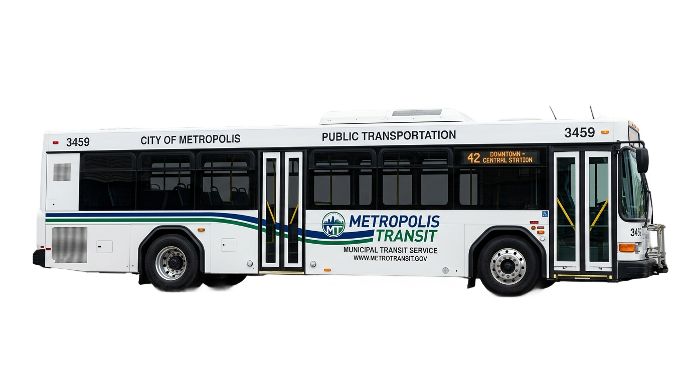 government bus png PNG transparent background