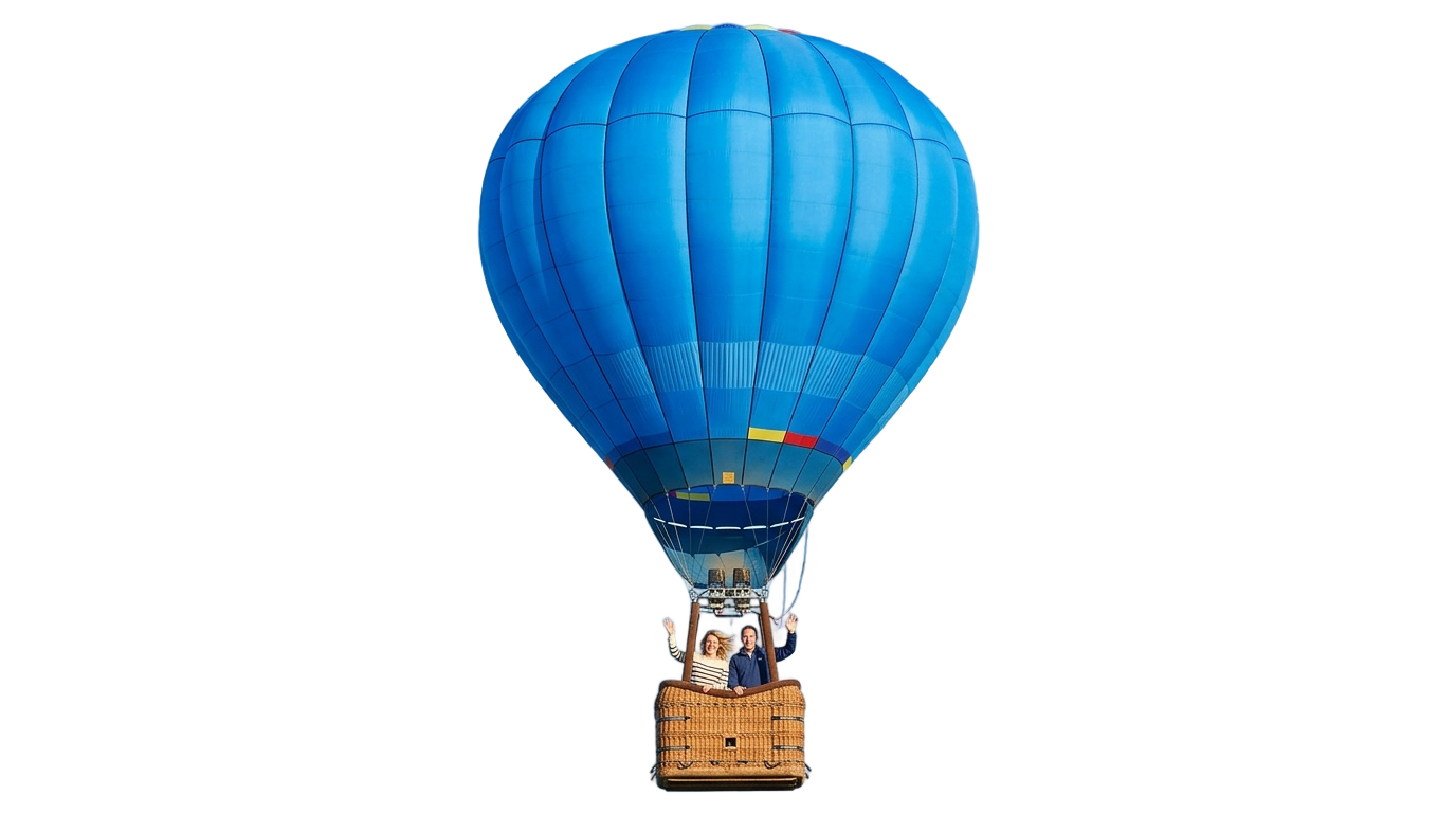 blue hot air balloon clipart png PNG transparent background