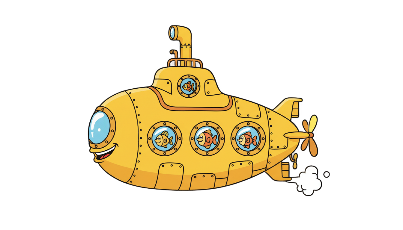 cartoon submarine png PNG transparent background