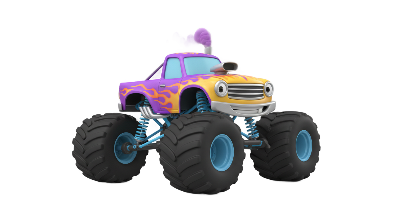 monster truck png animado PNG transparent background