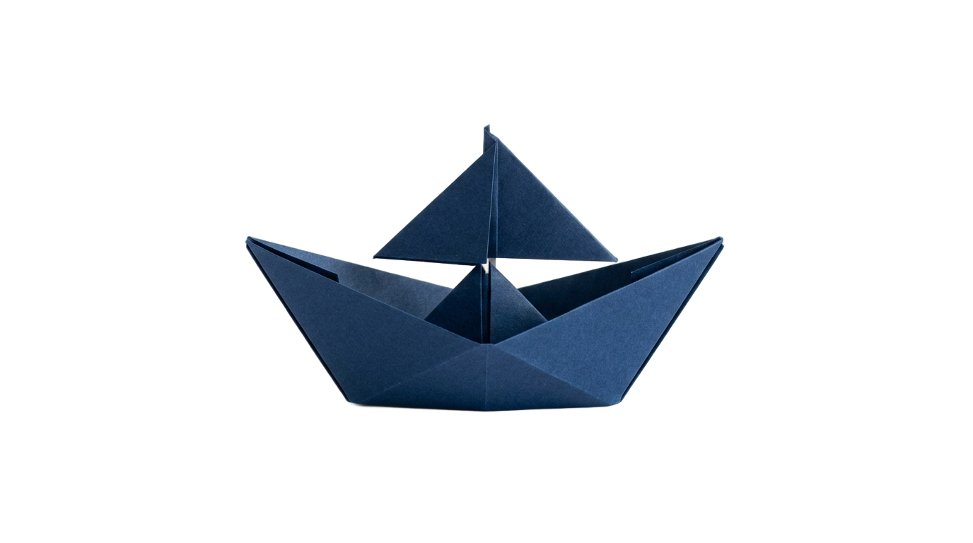 paper boat logo png PNG transparent background