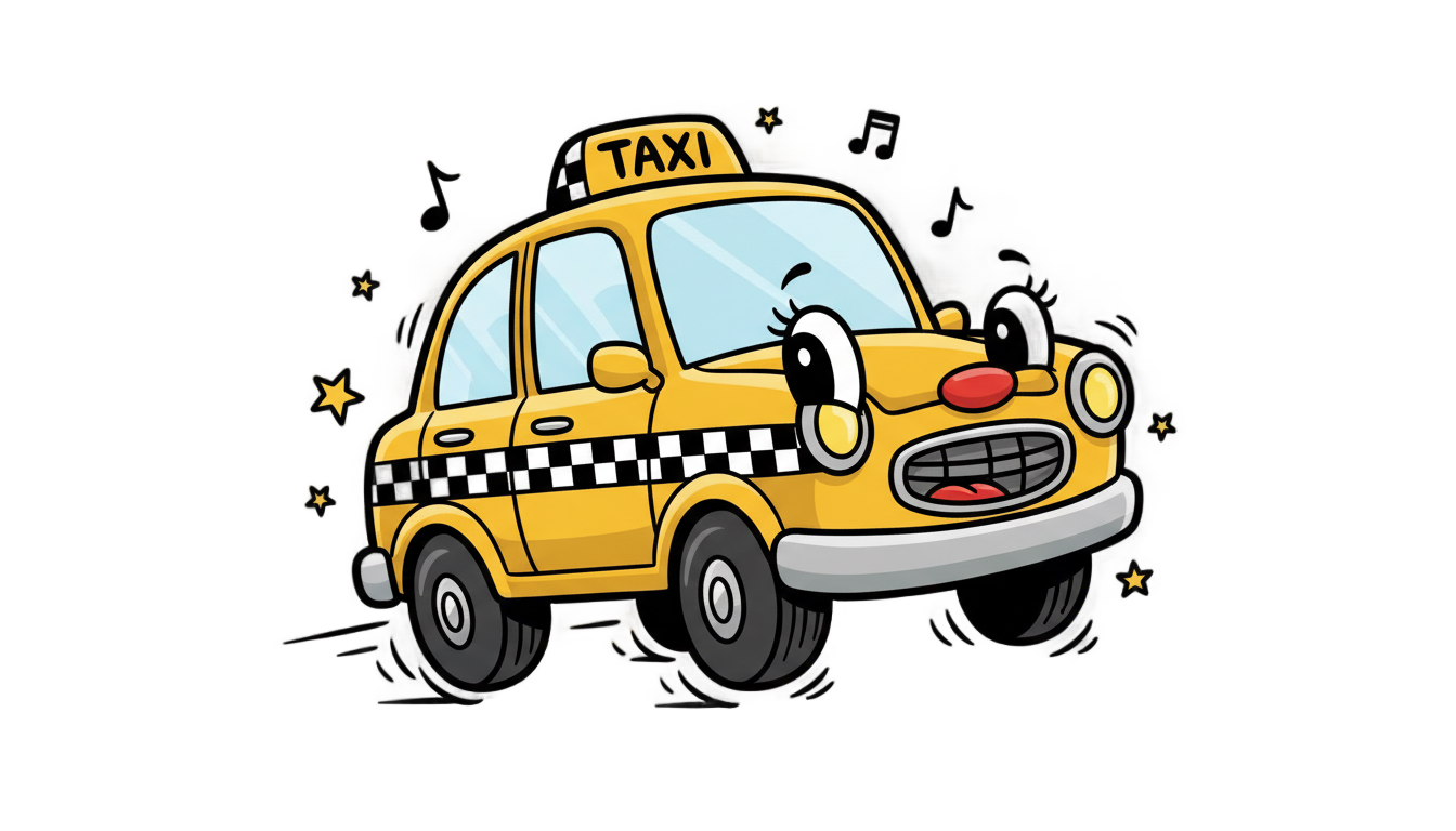 taxi dibujo png PNG transparent background