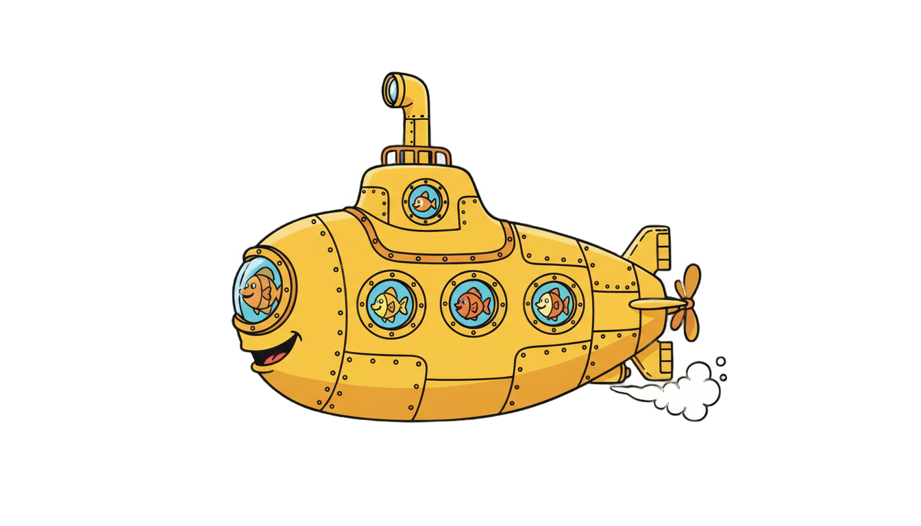 cartoon submarine png PNG transparent background