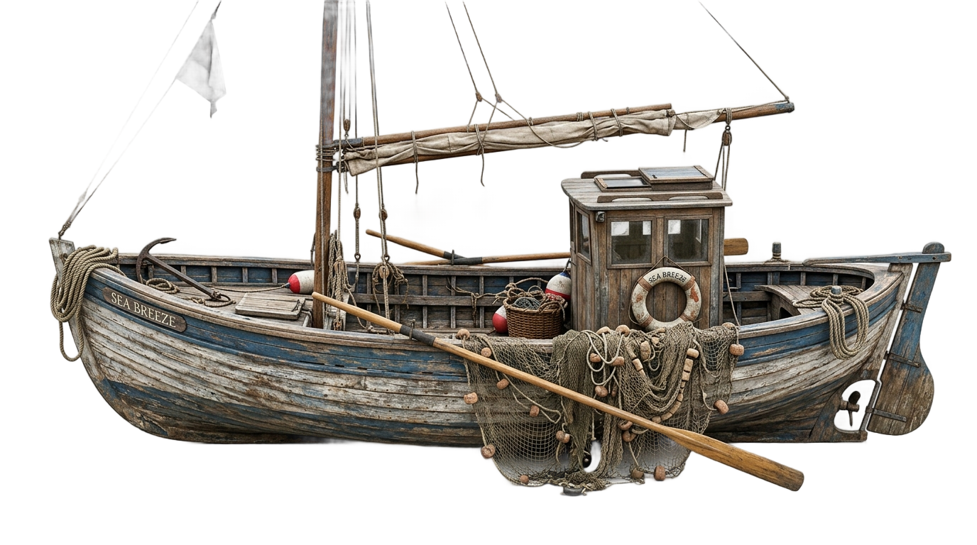 fisherman boat png PNG transparent background