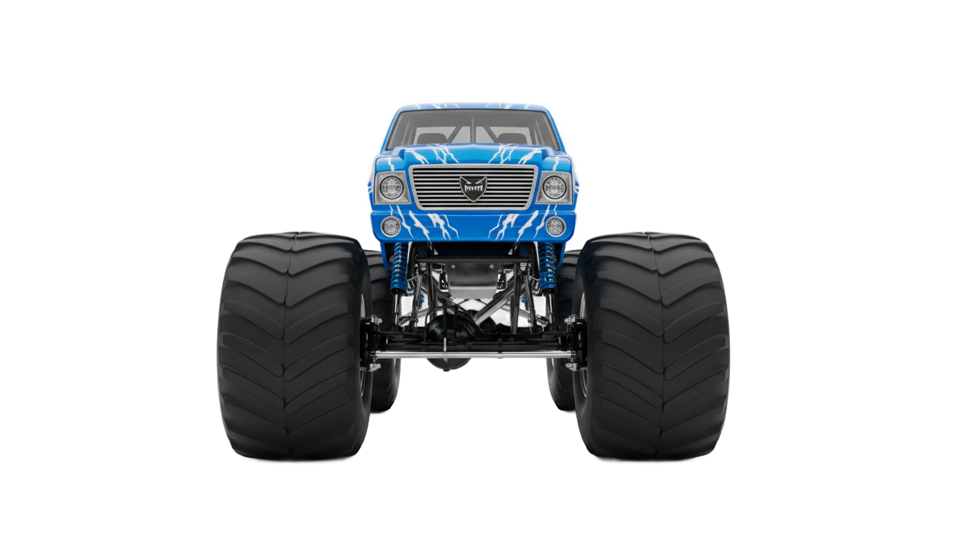 blue thunder monster truck png PNG transparent background