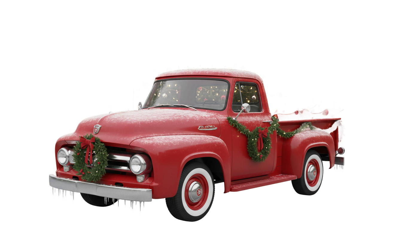 christmas truck png PNG transparent background