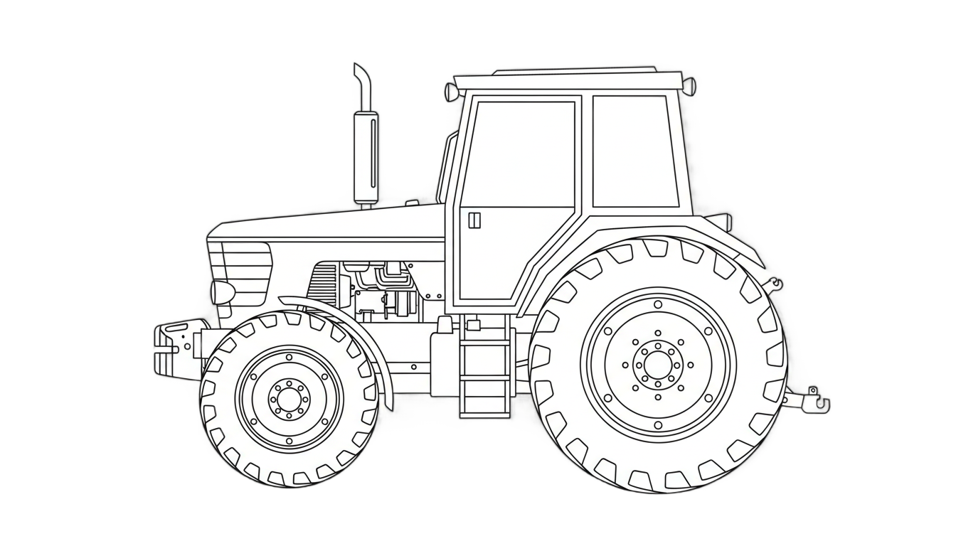 tractor outline png PNG transparent background