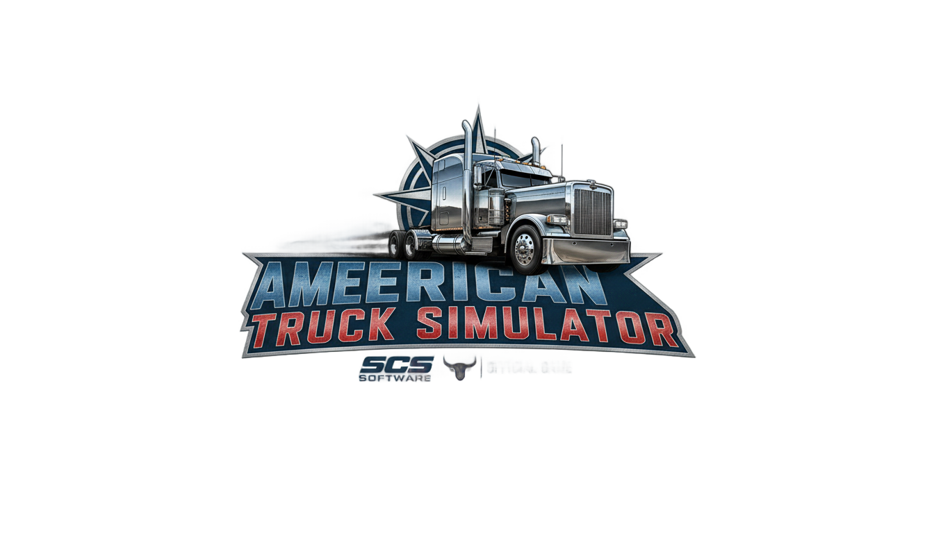 american truck simulator logo png PNG transparent background