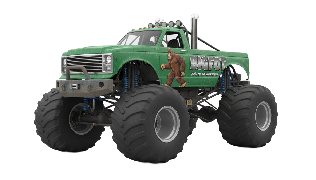 bigfoot monster truck png PNG transparent background