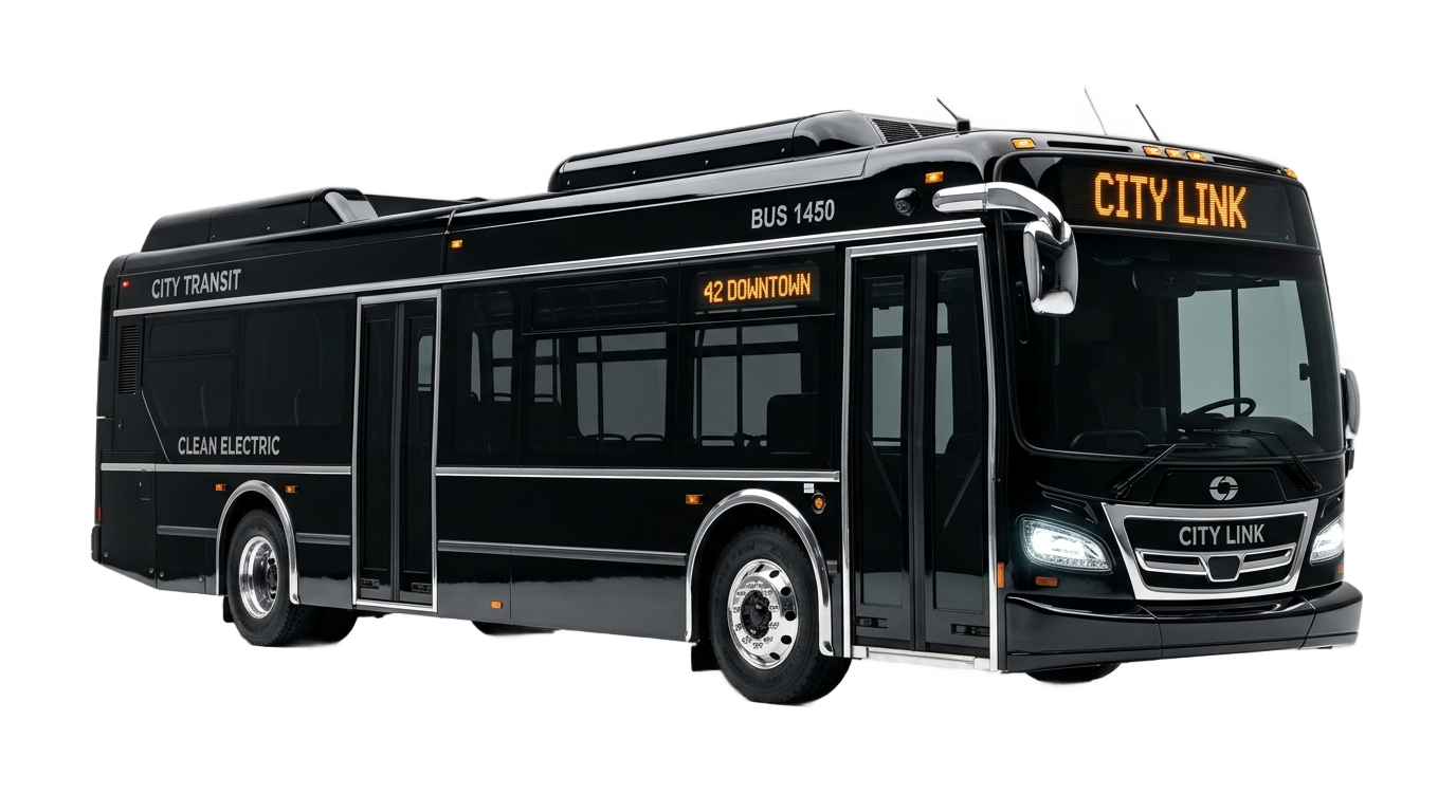 black bus png PNG transparent background