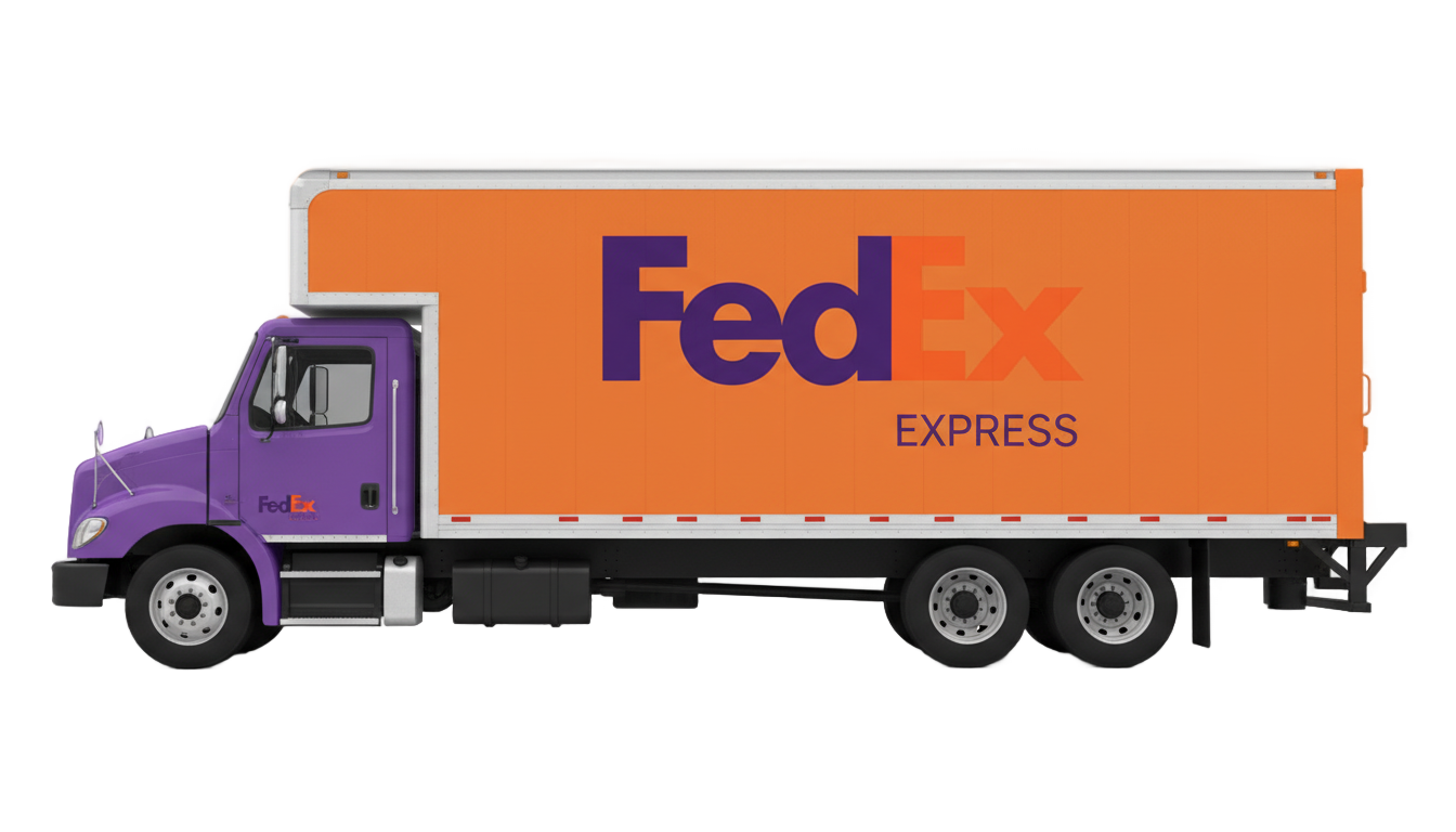 fedex truck png PNG transparent background