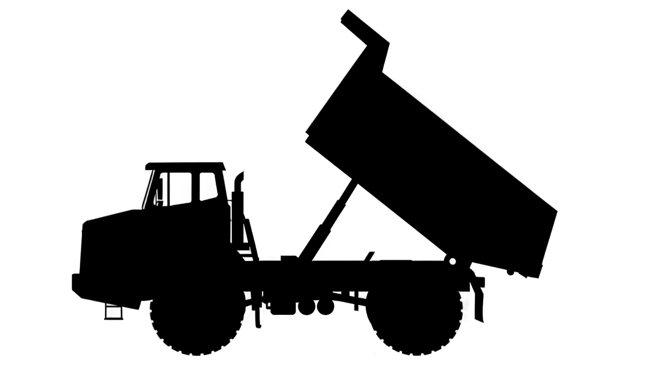 dump truck silhouette png PNG transparent background