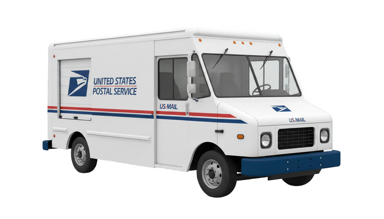 usps truck png PNG transparent background