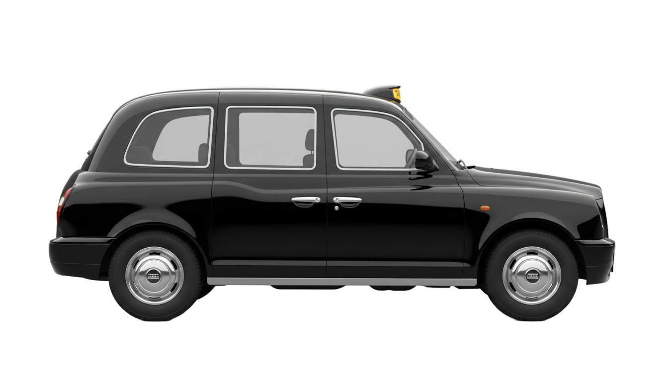 black taxi png PNG transparent background