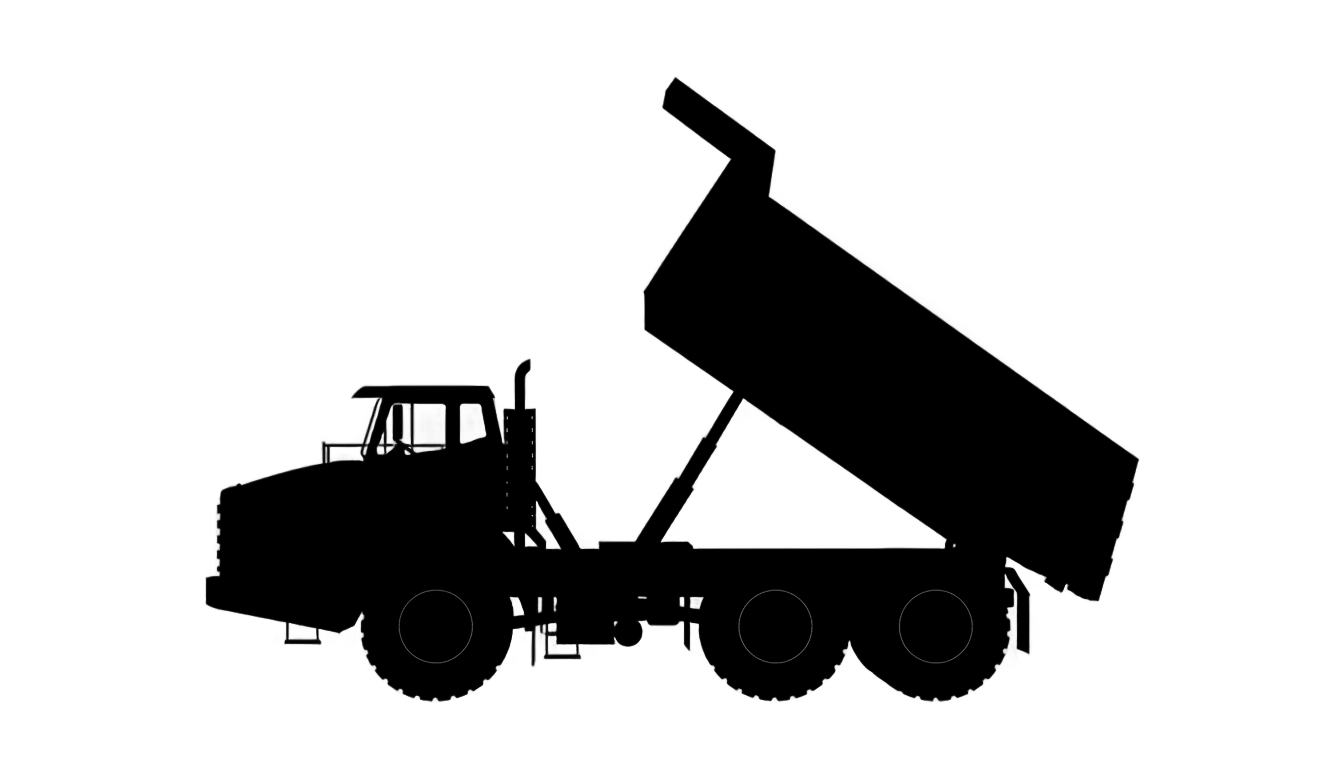 dump truck silhouette png PNG transparent background
