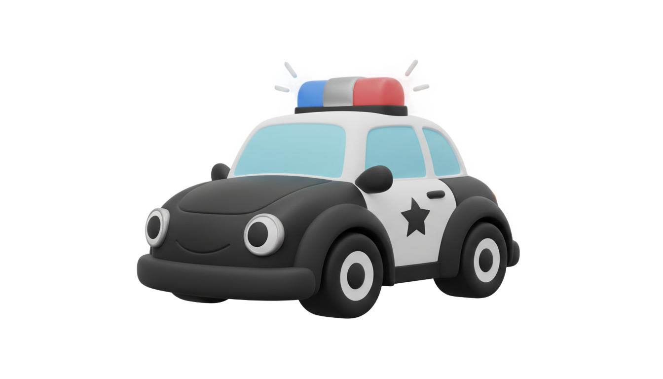 police car emoji png PNG transparent background