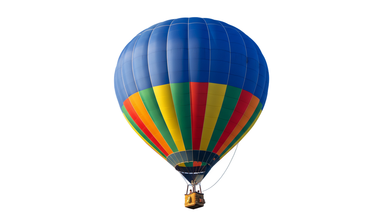 blue hot air balloon png PNG transparent background