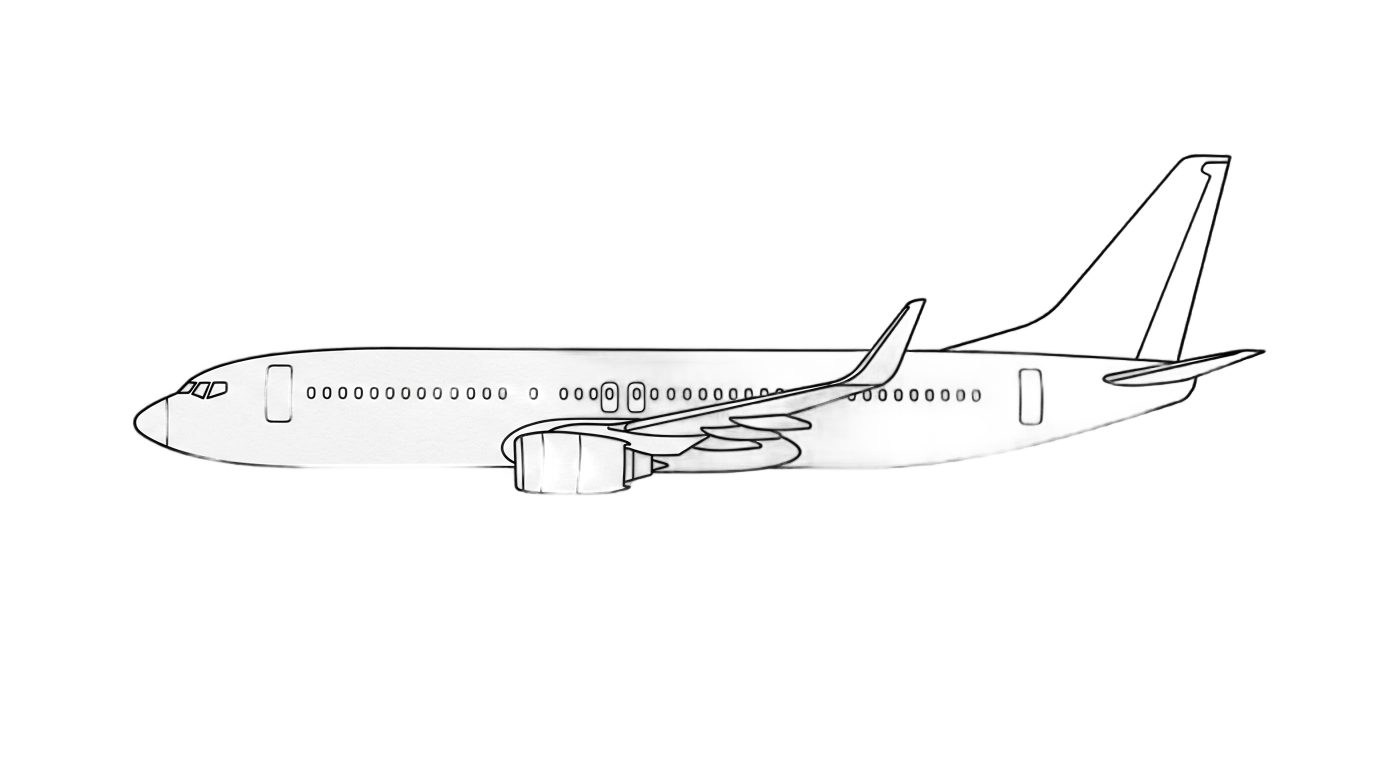 airplane line art png PNG transparent background