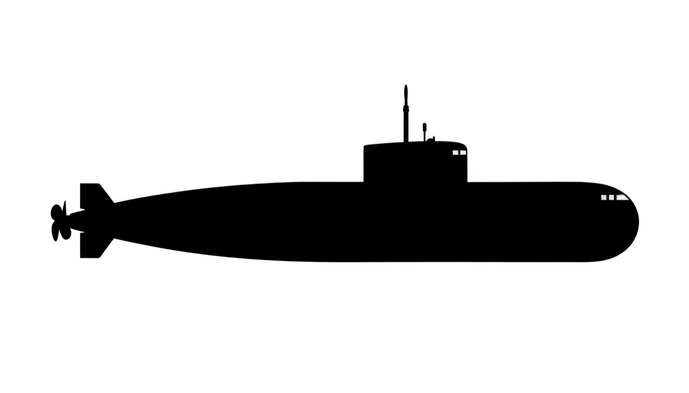 submarine silhouette png PNG transparent background