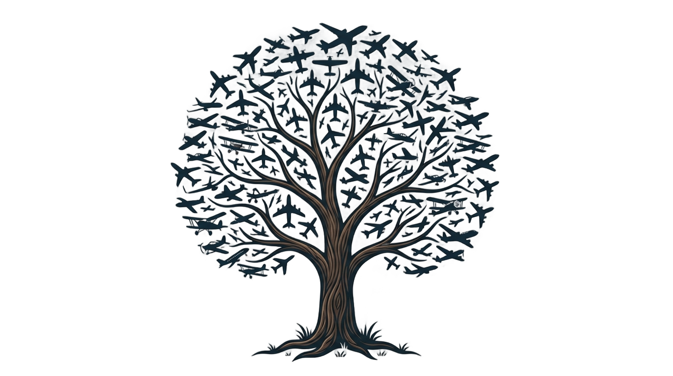 airplane png tree PNG transparent background