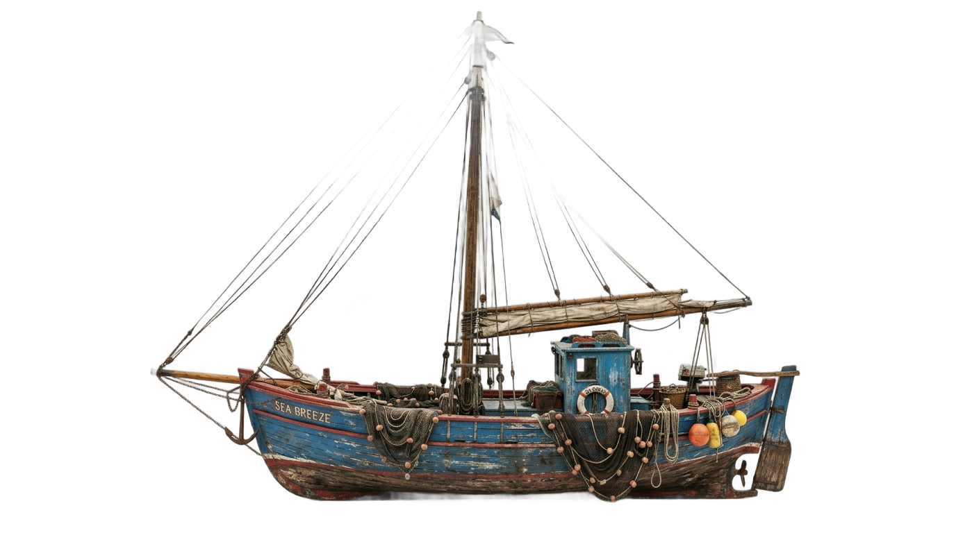 fishing boat vector png PNG transparent background