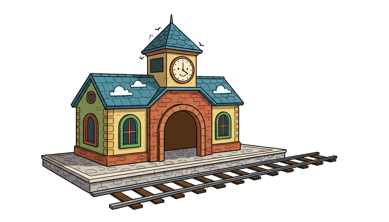 train station clipart png PNG transparent background