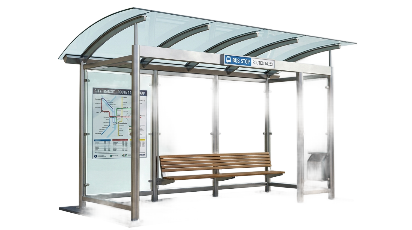bus shelter png PNG transparent background