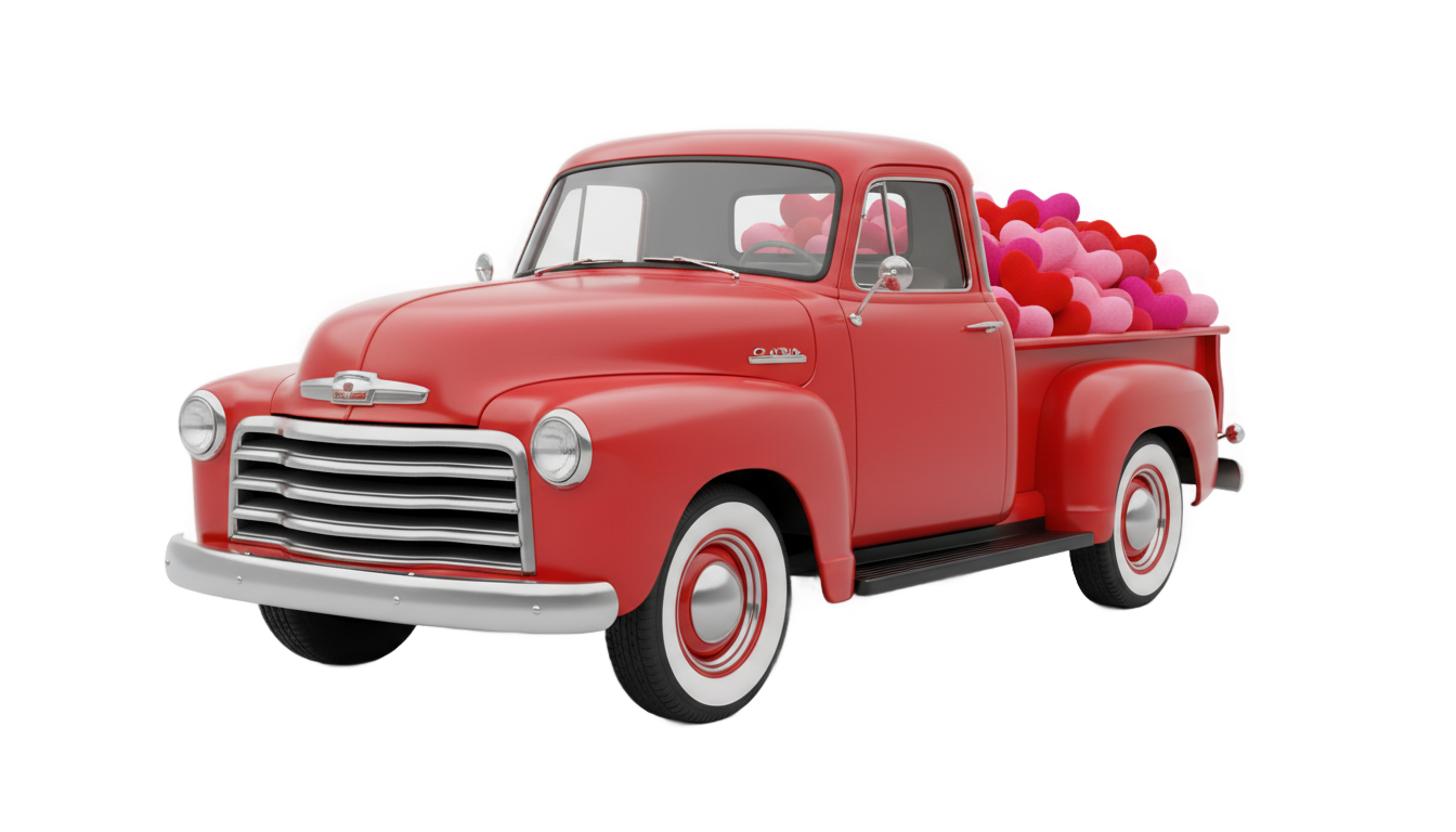 valentines truck png PNG transparent background
