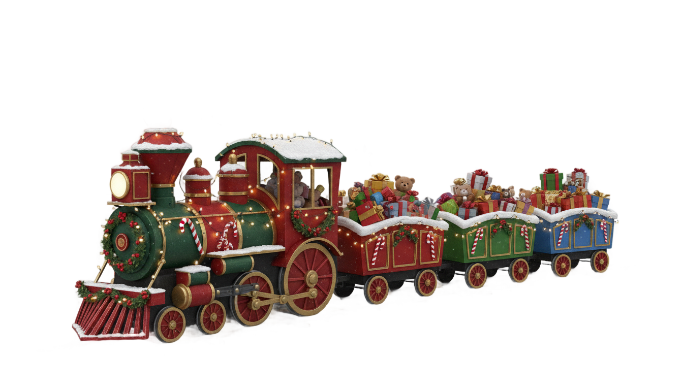 christmas train png PNG transparent background