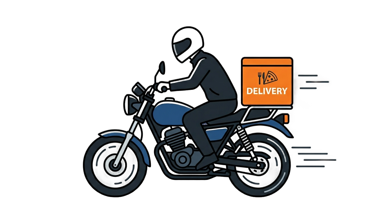 motorcycle delivery icon png PNG transparent background