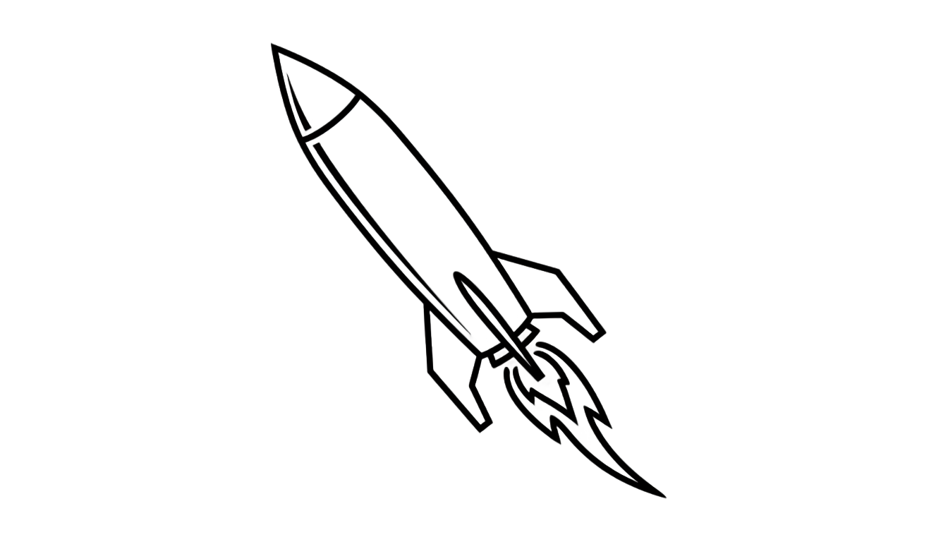 rocket outline png PNG transparent background