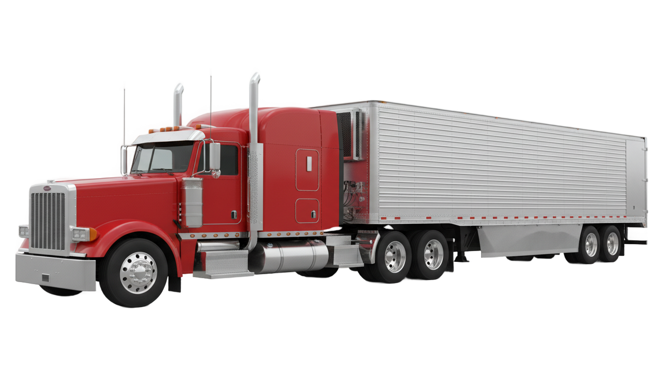 red semi truck png PNG transparent background