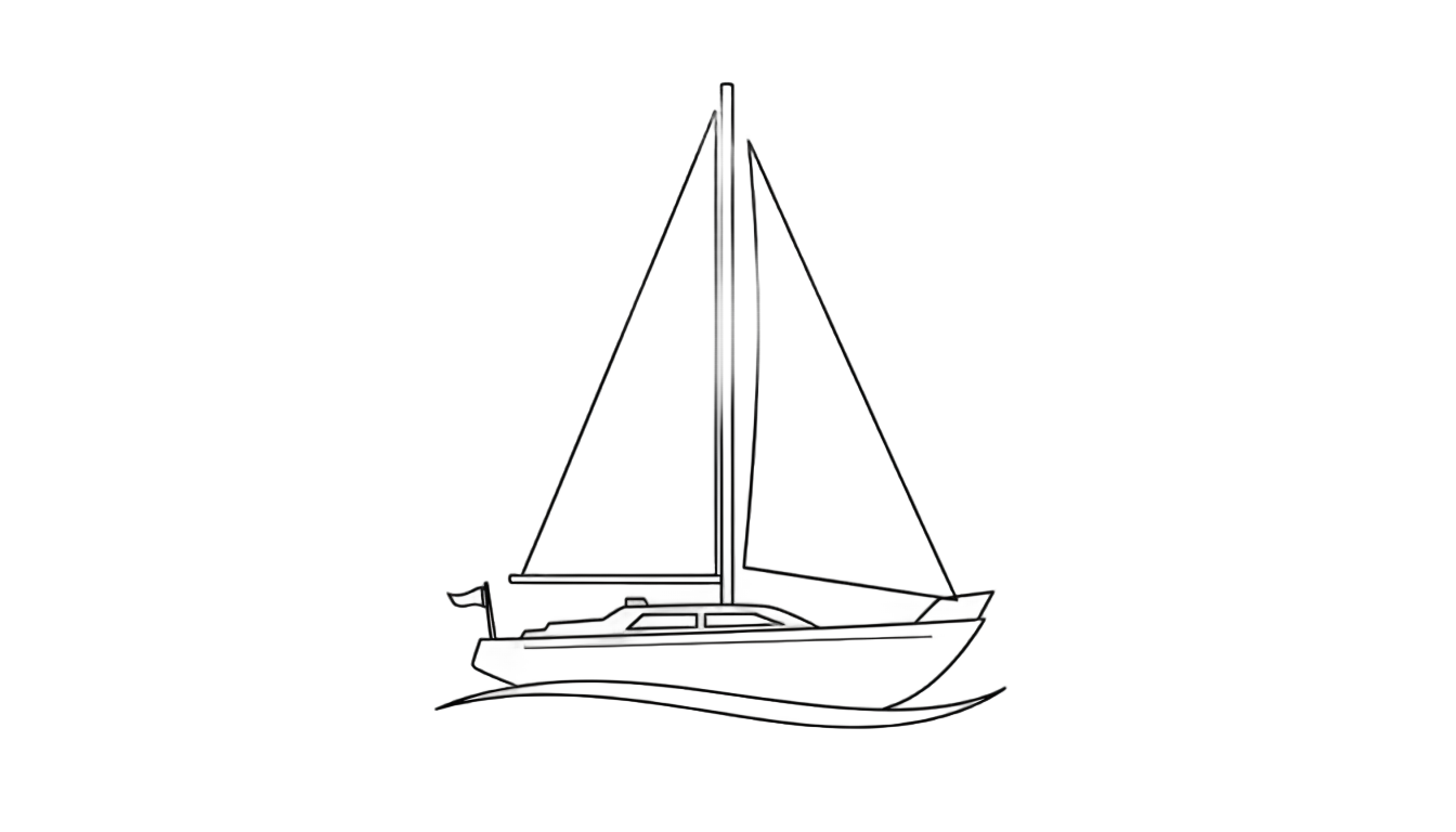 sailboat outline png PNG transparent background