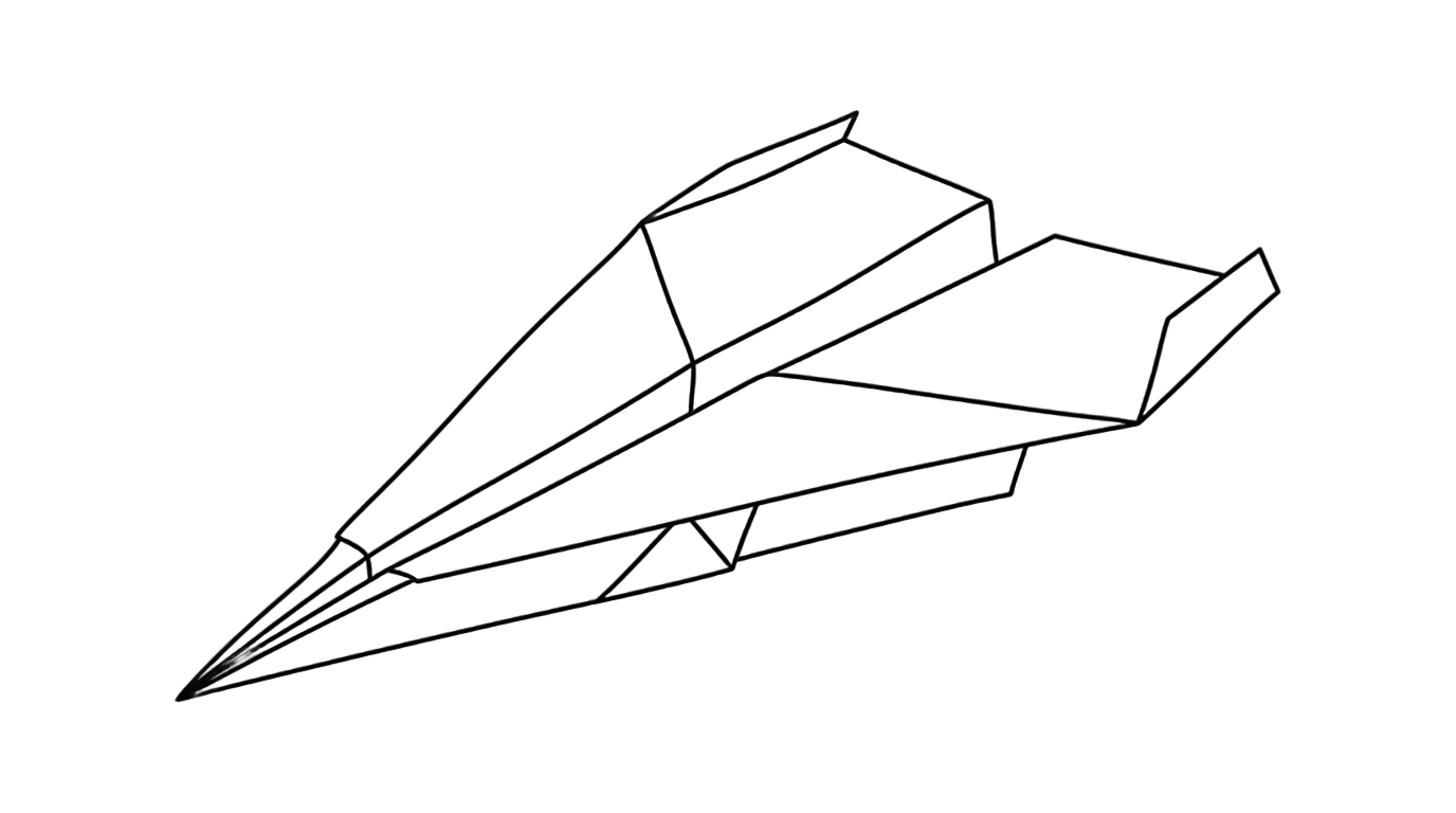 paper airplane drawing png PNG transparent background