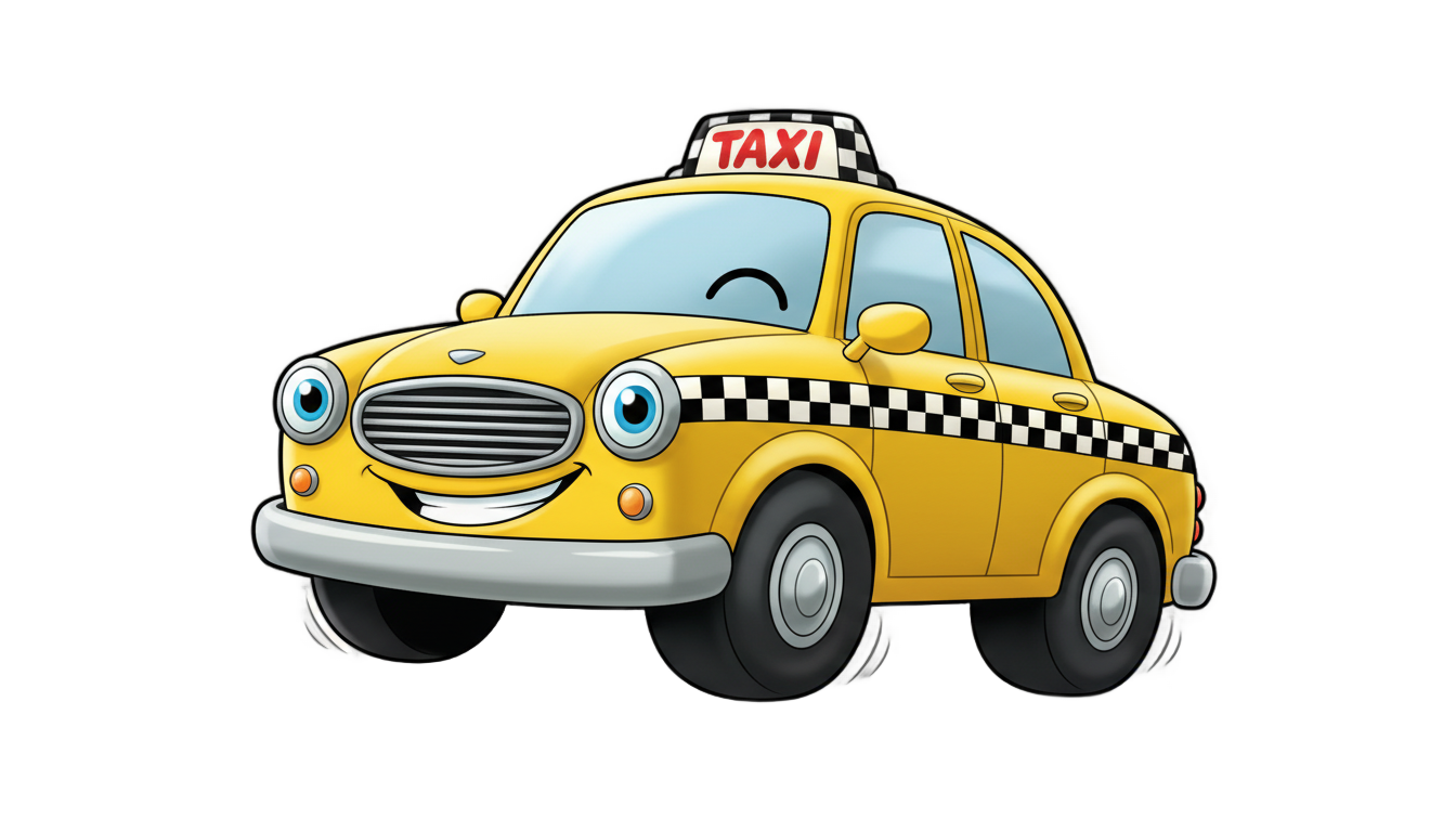 taxi animado png PNG transparent background