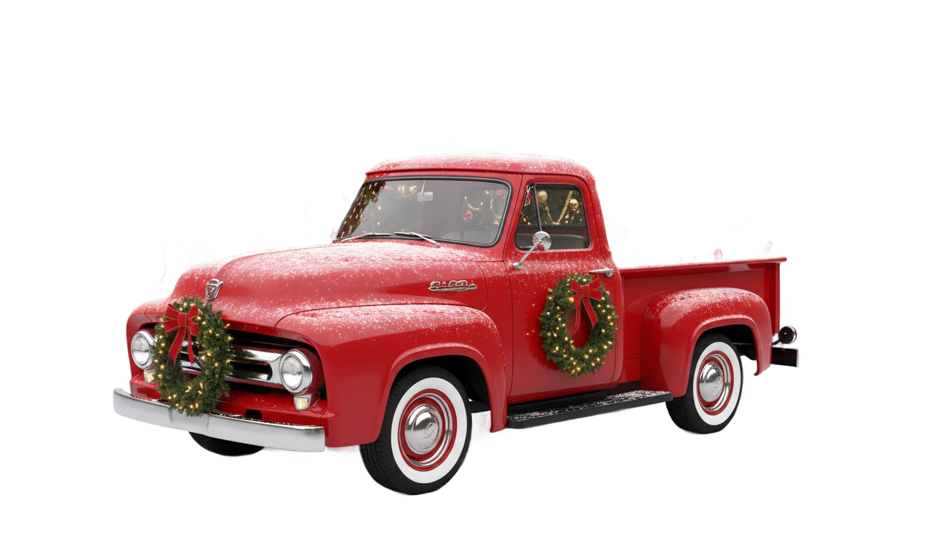 christmas truck png PNG transparent background