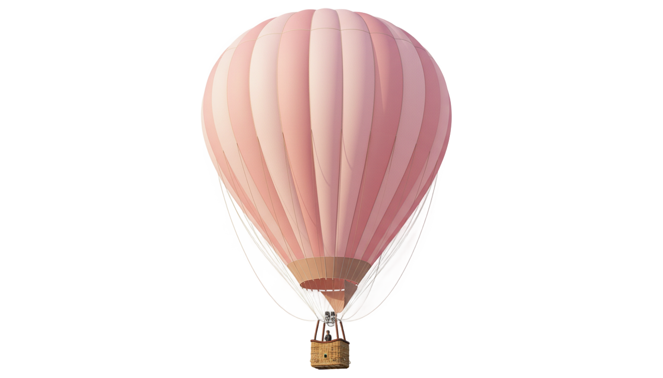 pink hot air balloon png PNG transparent background