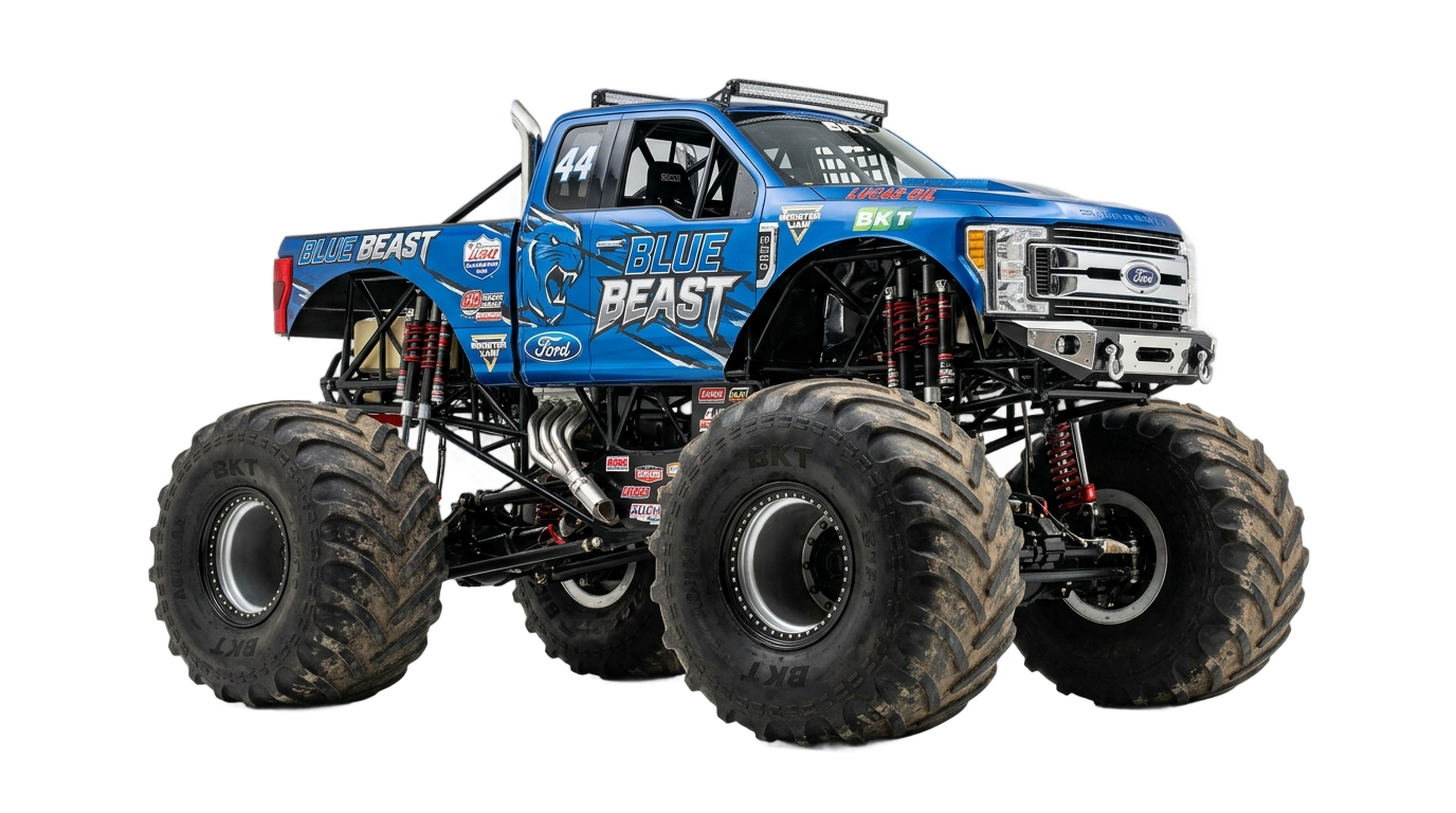 blue monster truck png PNG transparent background