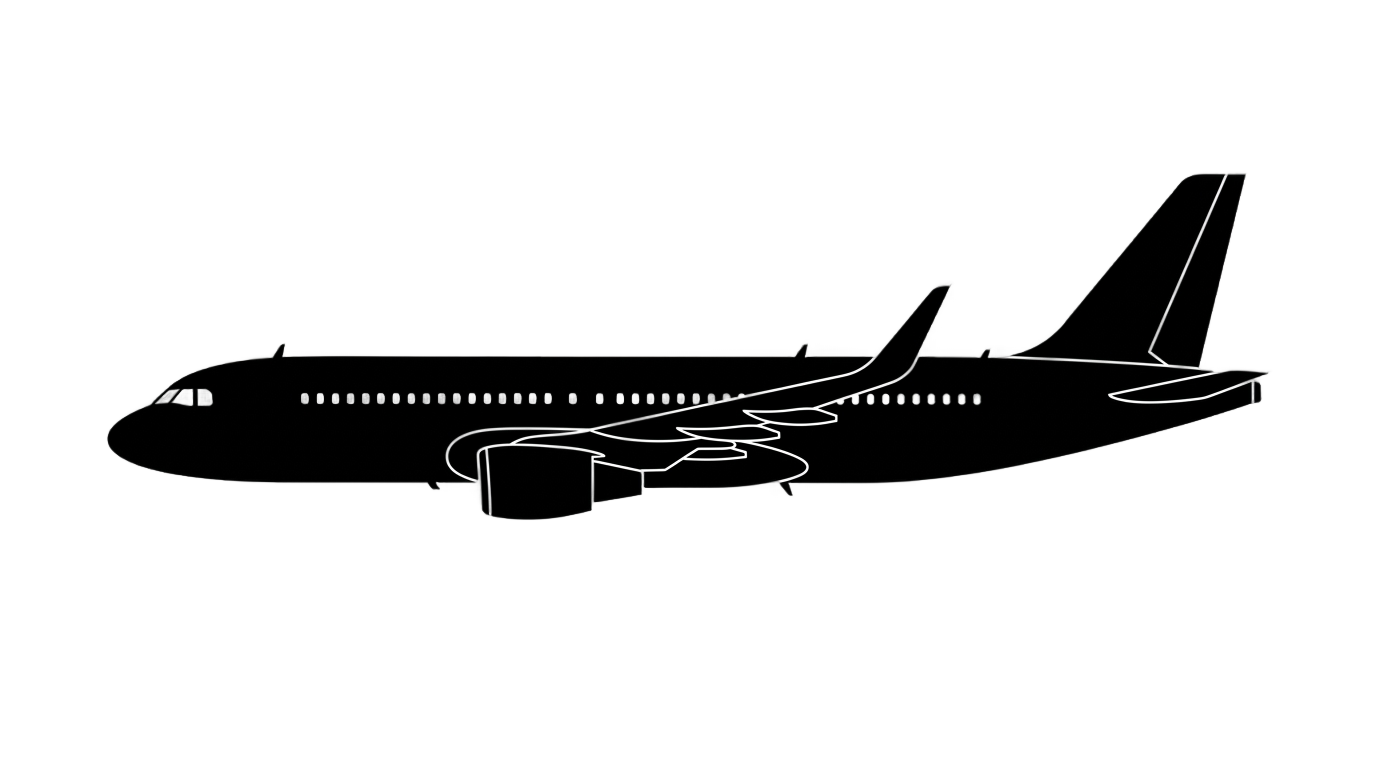 airplane png black and white PNG transparent background