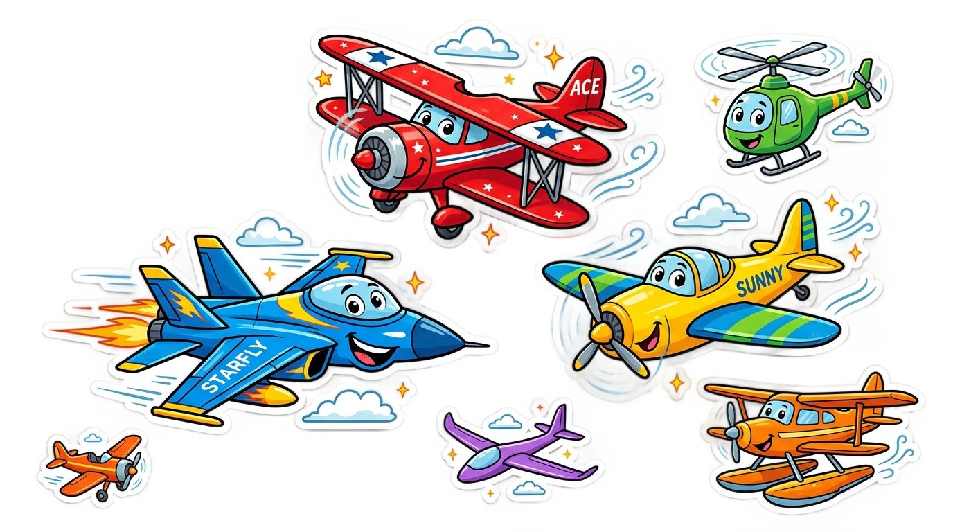 airplane stickers png PNG transparent background