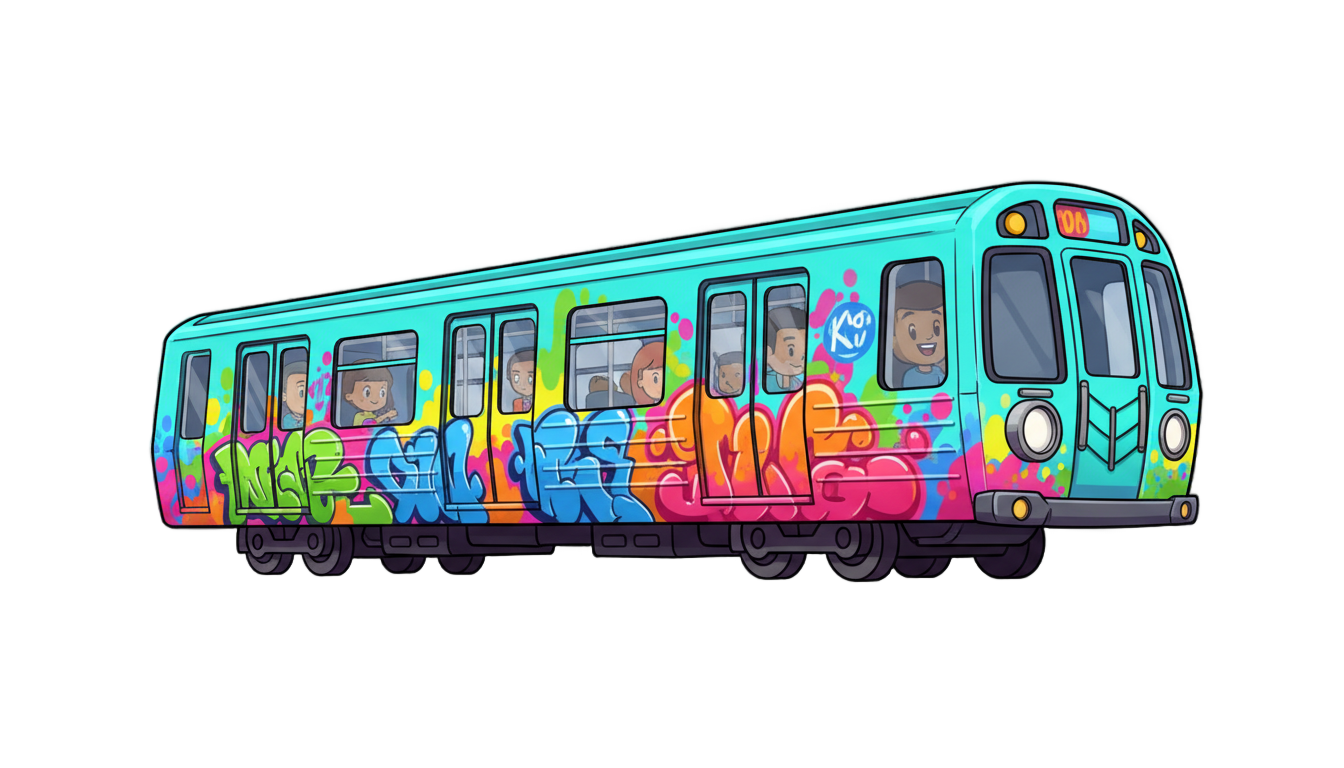 subway surfers train png PNG transparent background