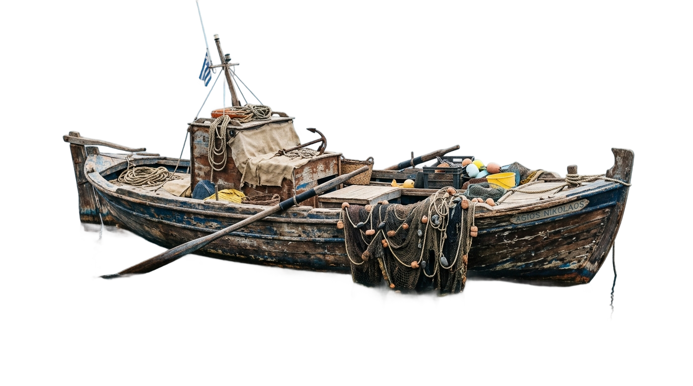 fisher boat png PNG transparent background