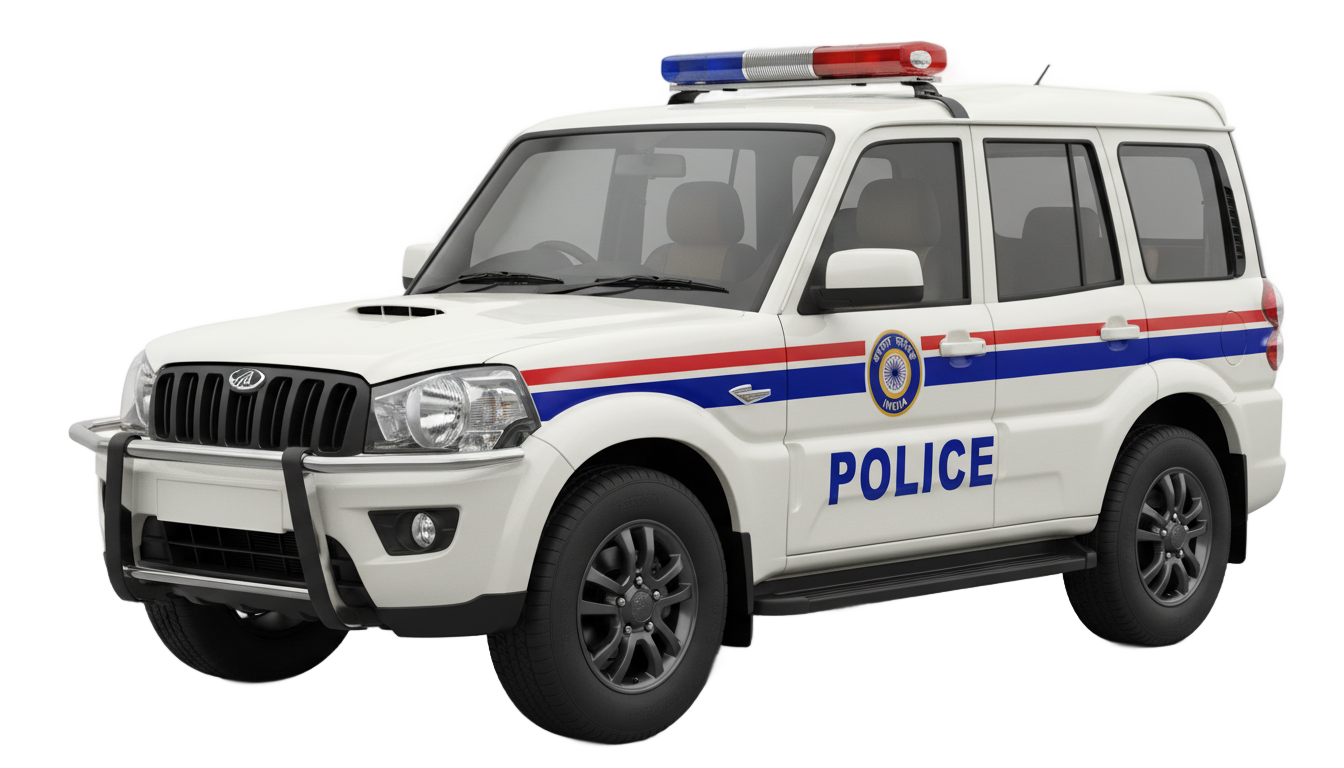 indian police car png PNG transparent background