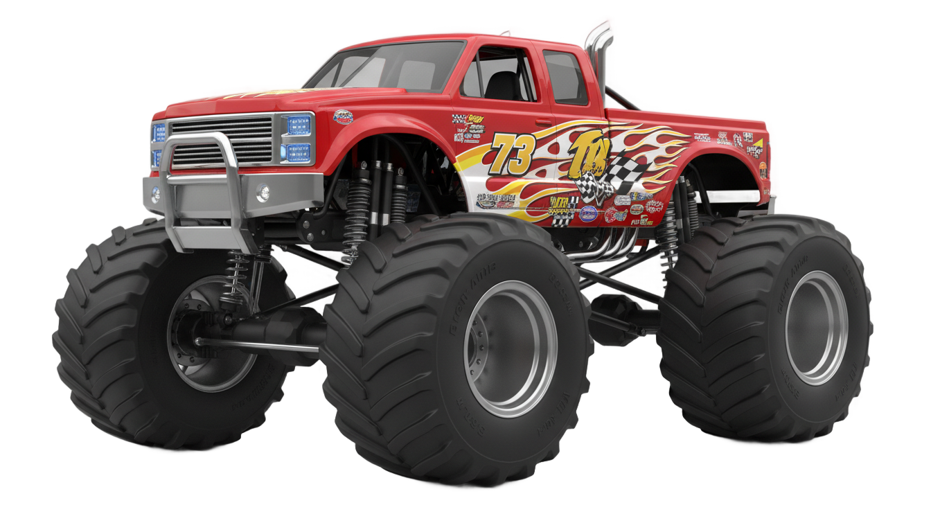 red monster truck png PNG transparent background